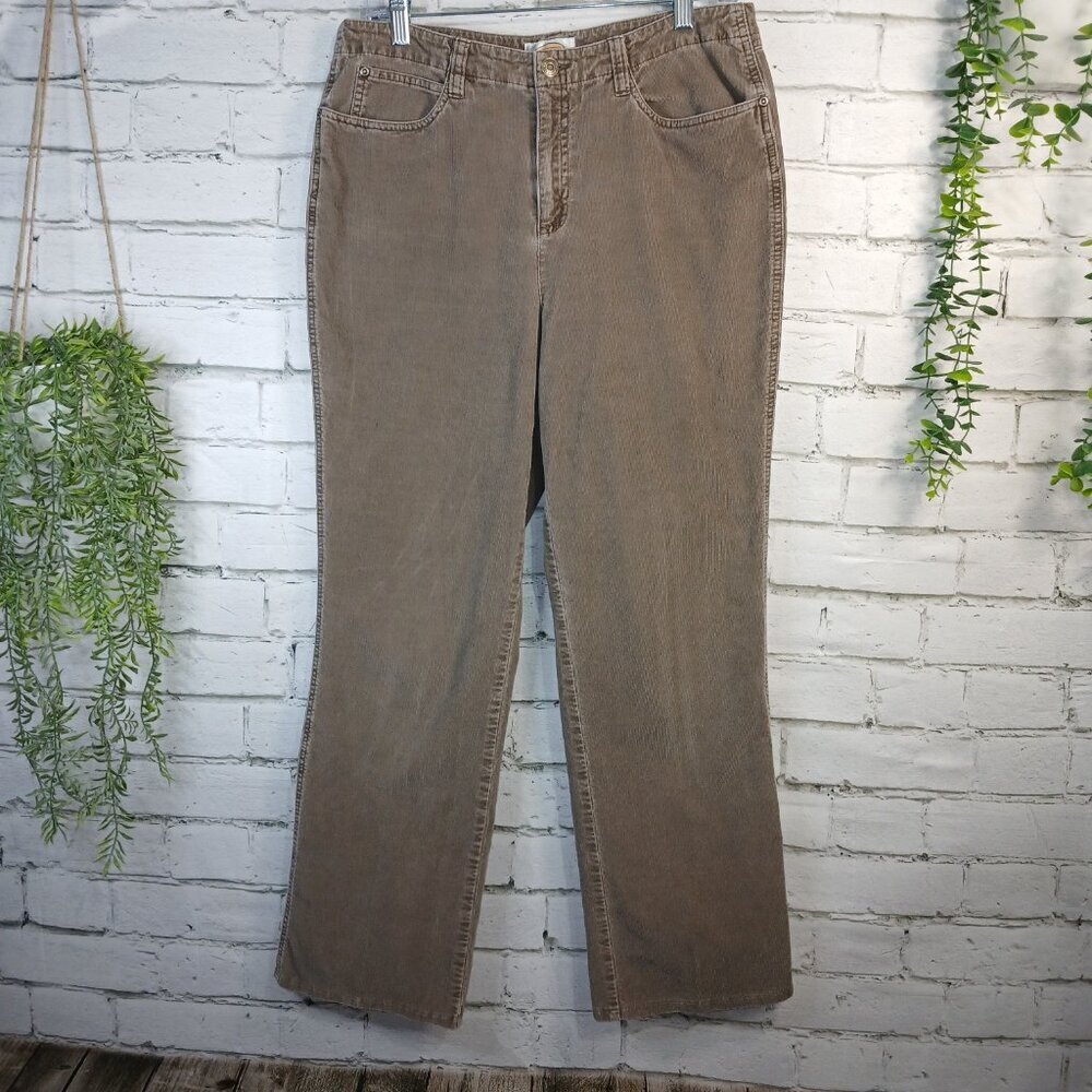 WOMENS TALBOTS CORDUROY PANTS, TAN, SIZE 12, GREAT CONDITION